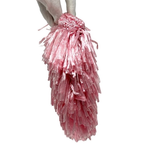 PRADA Vintage Logo Clutch Bag Pink Gold Raffia
Polyethylene Zip Rank AB - Picture 9 of 12